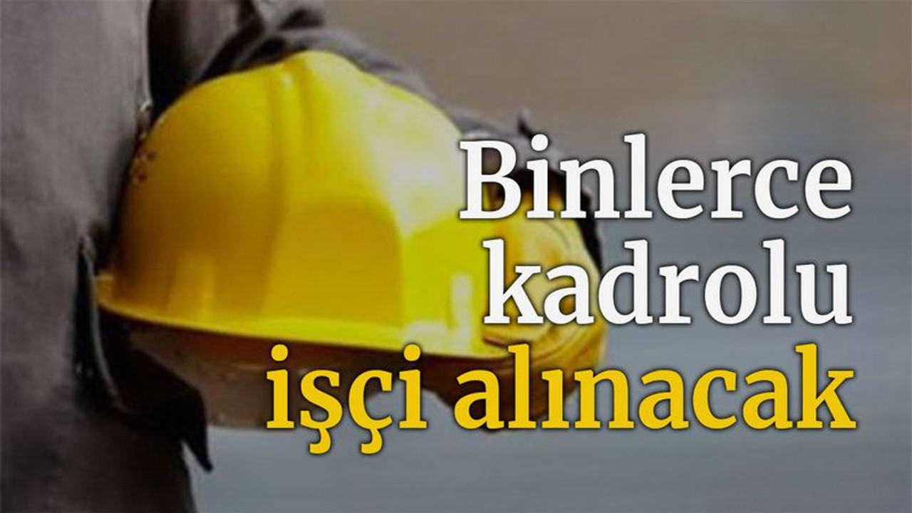 Binlerce kadrolu işçi alınacak